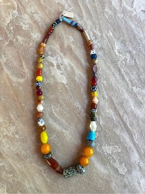 African Trade Beads Mixed ~Strand German, Czech, Trail Decorated, Millefiori 30"